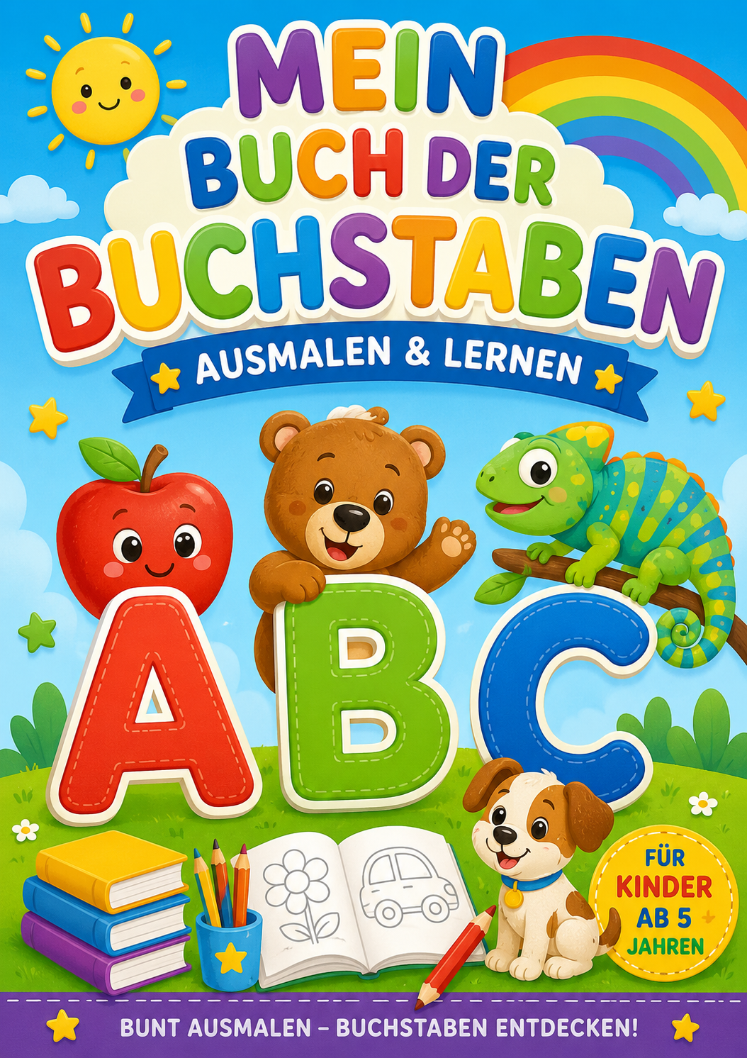 Mein Buch der Buchstaben, Ausmalbuch ab 5 Jahren