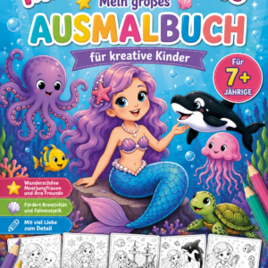 Ausmalbuch mit Meerjungfrauen, ab 7 Jahren