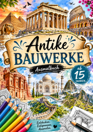 Antike Bauwerke Ausmalbuch, ab 15 Jahren