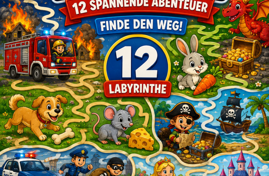 Labyrinthe – 12 spannende Abenteuer, finden den…