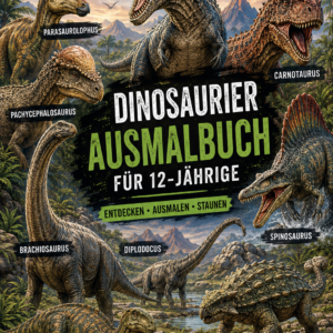 Dinosaurier Ausmalbuch, ab 12 Jahren