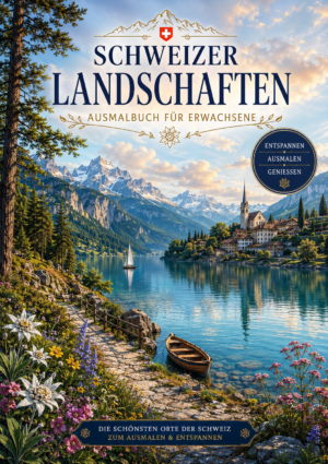 Schweizer Landschaften – das Ausmalbuch für Erwachsene