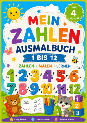 Mein Zahlen Ausmahlbuch, ab 4 Jahren