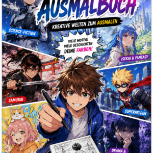Mein Manga-Ausmalbuch – kreativer Zeichenspass, ab 14 Jahren