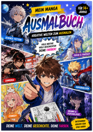 Mein Manga-Ausmalbuch – kreativer Zeichenspass, ab 14 Jahren