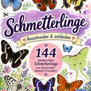 144 wunderschöne Schmetterlinge zum Ausschneiden und basteln