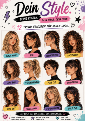 Dein Style, Deine Regeln – 12 Trendfrisuren für jeden Look