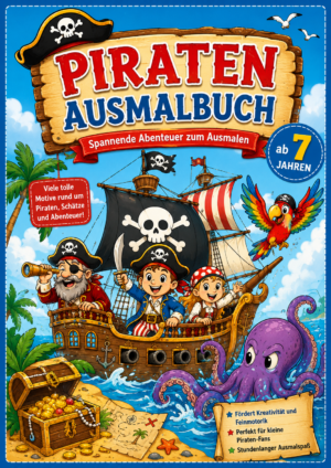 Piraten – spannende Abenteurer zum Ausmalen, Ausmalbuch ab 7 Jahren