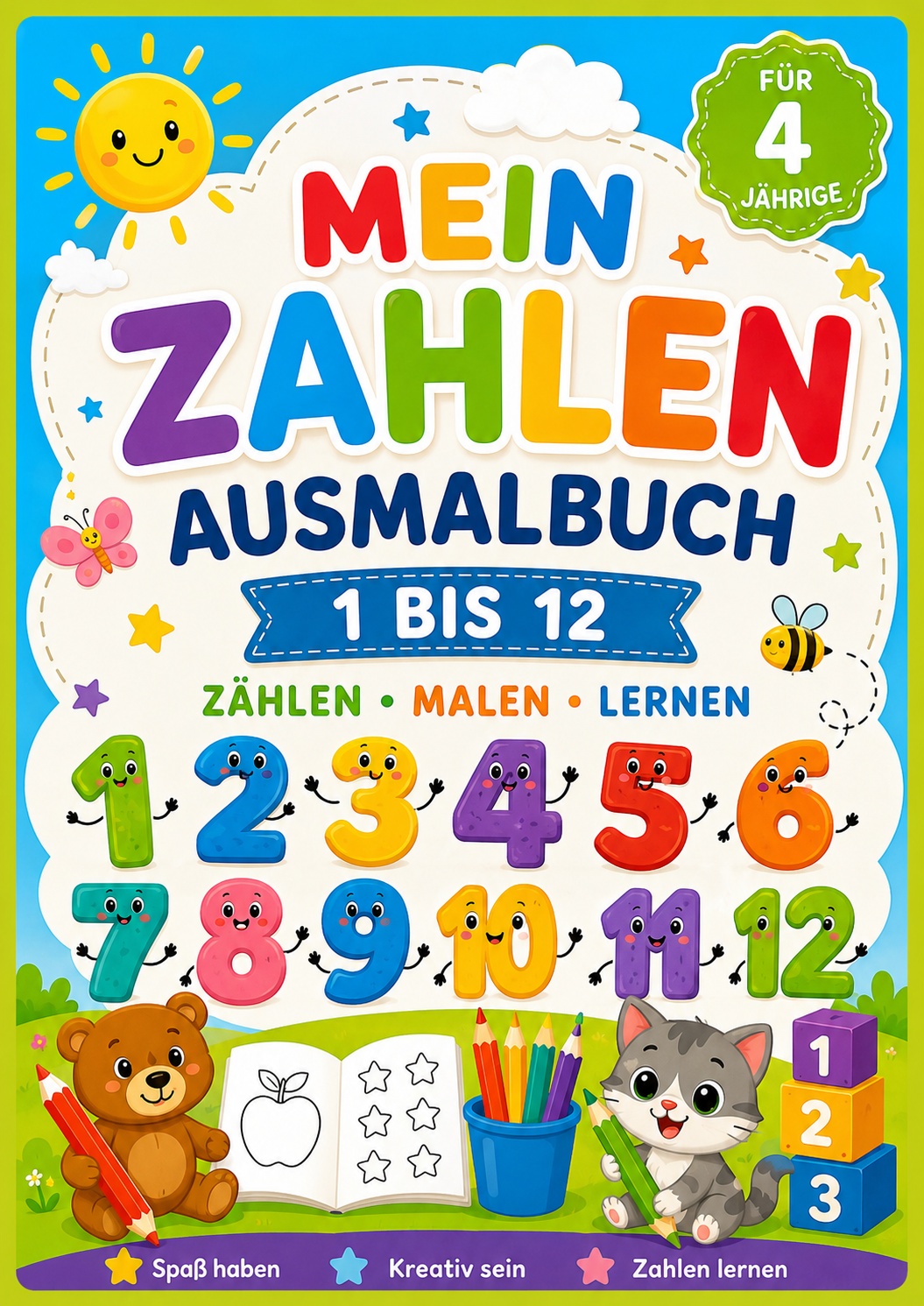 Mein Zahlen Ausmahlbuch, ab 4 Jahren